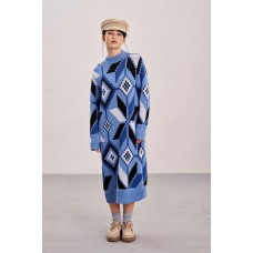 Knitted dress "Mirage" blue